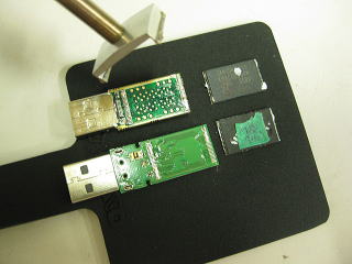 USBメモリICチップの張替え