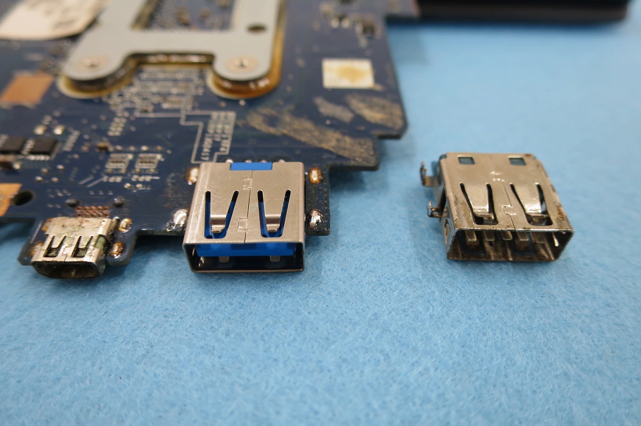 USB端子交換修理